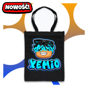 Torba XEMIO w kolorze czarnym z grafiką postaci w stylu Roblox